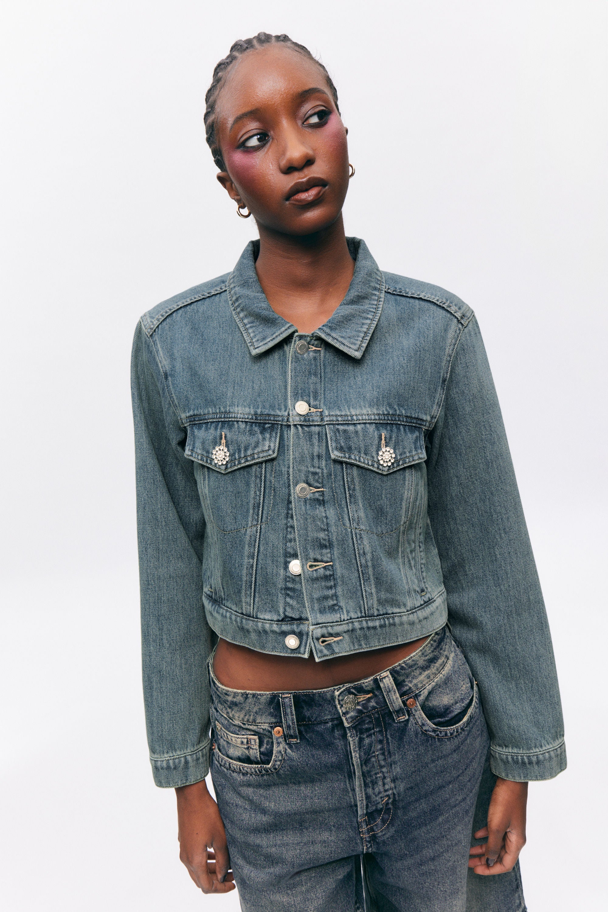 Veste courte en jean